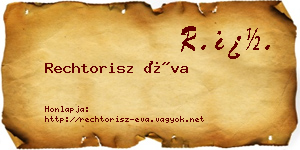Rechtorisz Éva névjegykártya